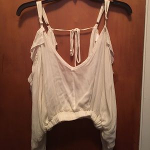 NWT Off the Shoulder Windsor Shirt